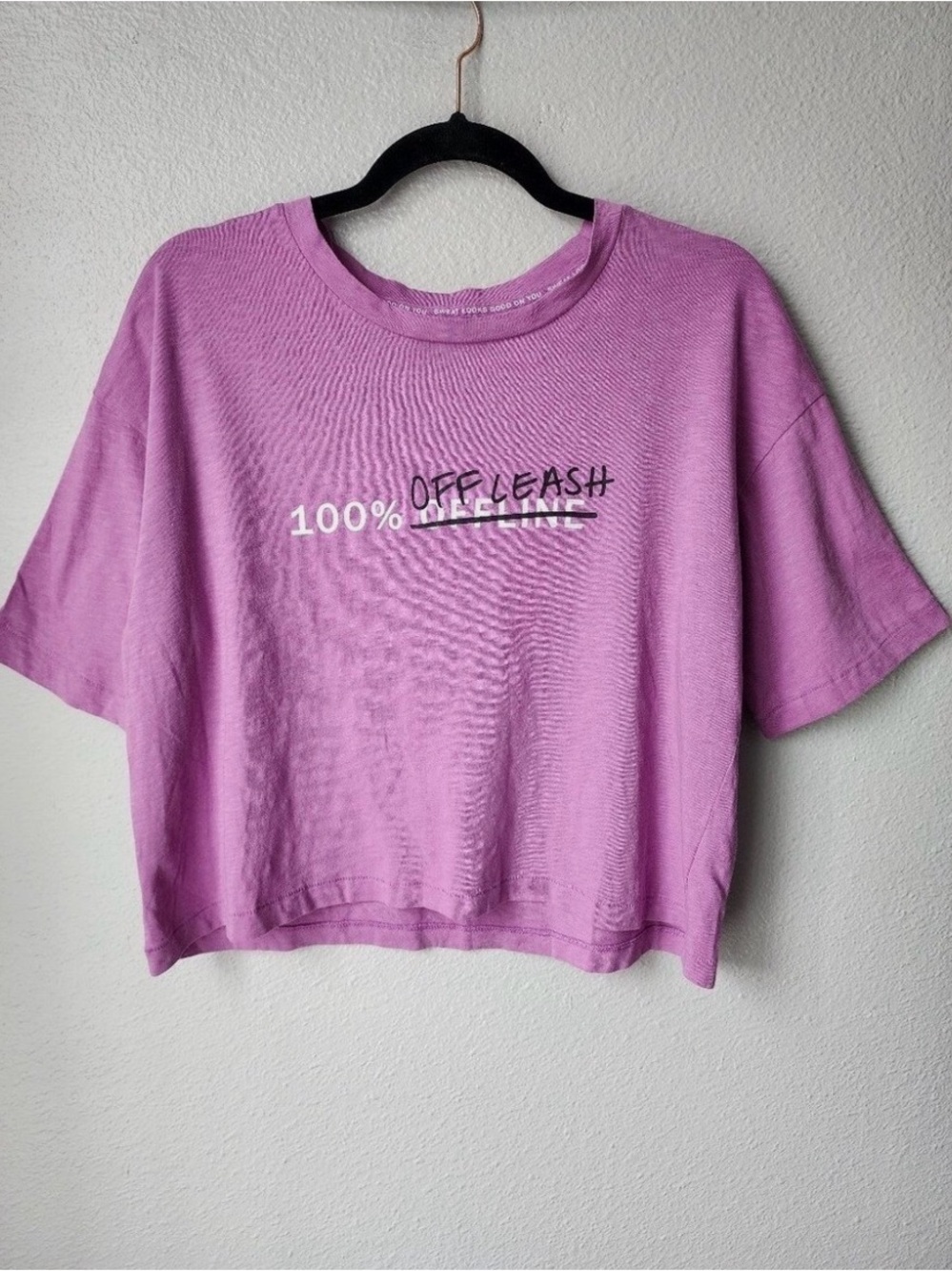 aerie Lavender Graphic Crop Tee - Purple